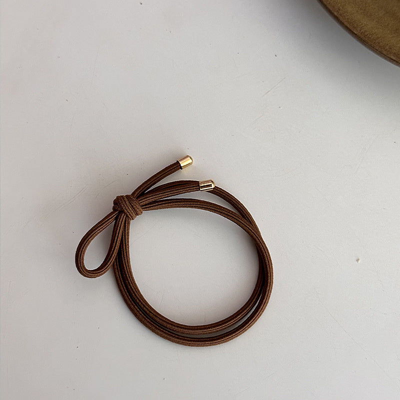 Minimalist Solid Color Bowknot Elastic Hair Tie MK2BLW6W6HHT12