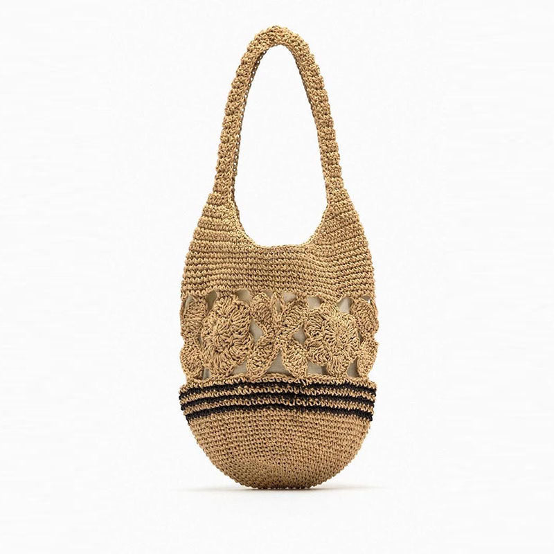 Woven Floral Underarm Bag - DippedShop Wholesale - #1267