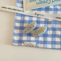 Blue Plaid Hair Clip - DippedShop Wholesale - #0467