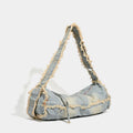 Large Capacity Washed Distressed Shoulder Bags 6W10BBG1341