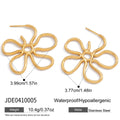Vintage Gold Flower Dangle Earrings - DippedShop Wholesale - #0611