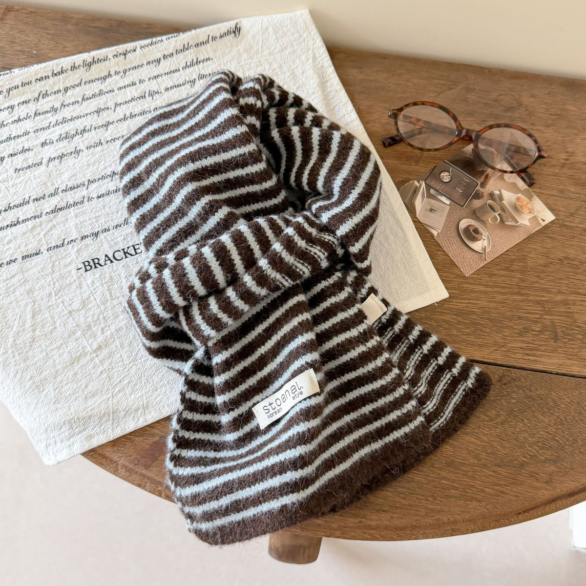 Vintage Knit Striped Wool-Blend Scarf 6W6NSC84