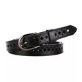 Trendy Hollow Out Solid Color Leather Belt 6W6JBT175