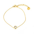 Fashion Gold Plated Cubic Zirconia Chain Bracelet 6W6JBR517