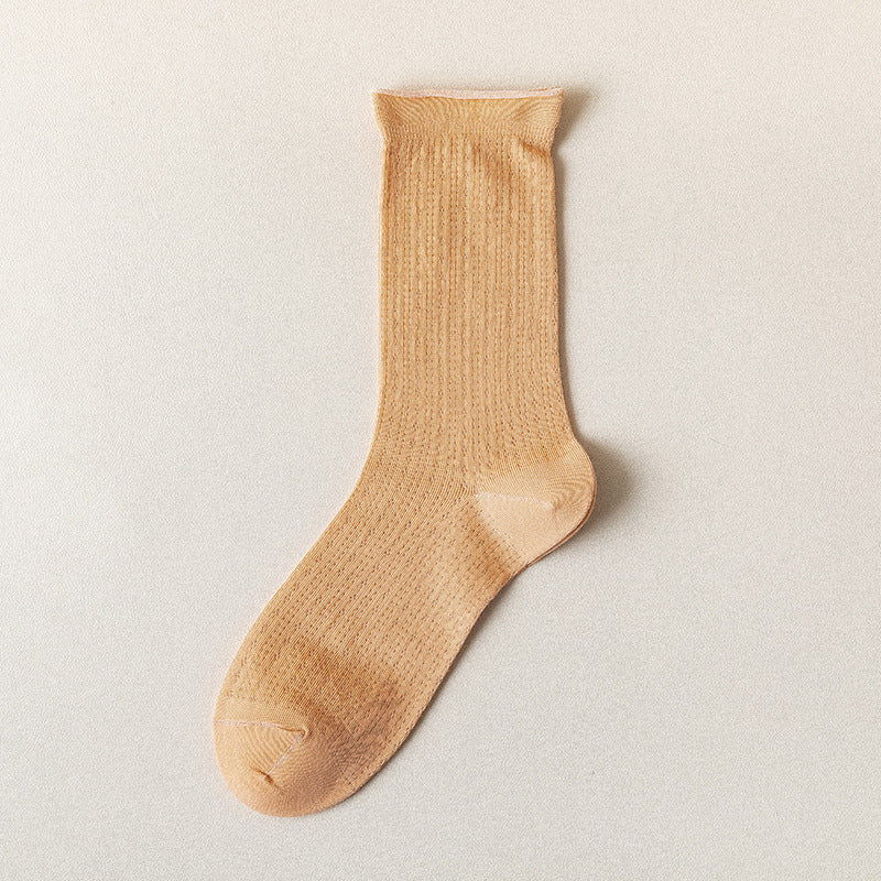 Solid Mesh Crew Socks - DippedShop Wholesale - #6451