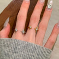Rhinestone Star Open Ring - DippedShop Wholesale - #3571