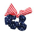Cute Red Striped Bowknot Scrunchies Hair Tie 8BK6HSR22L