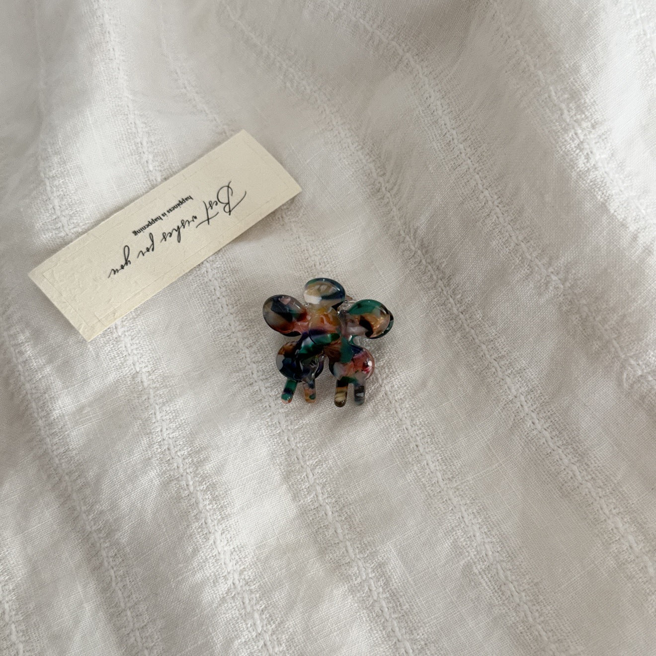 Cute Mini Color Block Flower Hair Claw Clip 6W6HCP1287