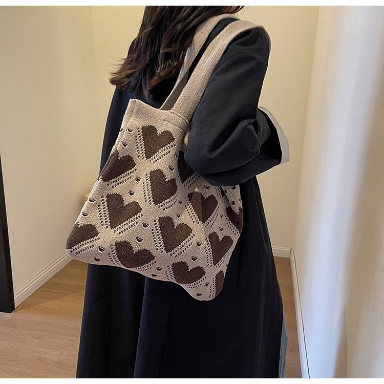 Love Knit Tote Bag - DippedShop Wholesale - #3011