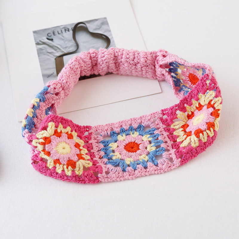 Floral Crochet Headwrap - DippedShop Wholesale - #7043