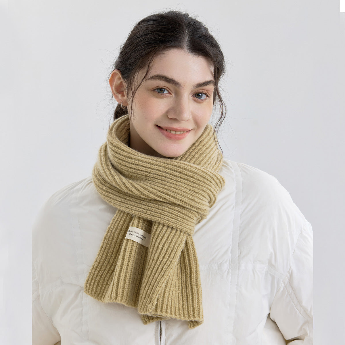 Versatile Knit Imitation Cashmere Scarf 6W6NSW251