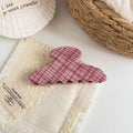 Retro Plaid Hair Claw - DippedShop Wholesale - #1939