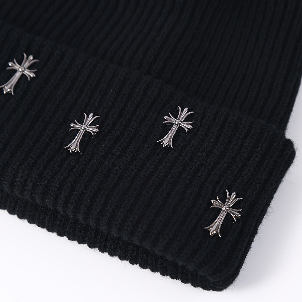 Punk Gothic Knitted Beanie Hat - DippedShop Wholesale - #6195