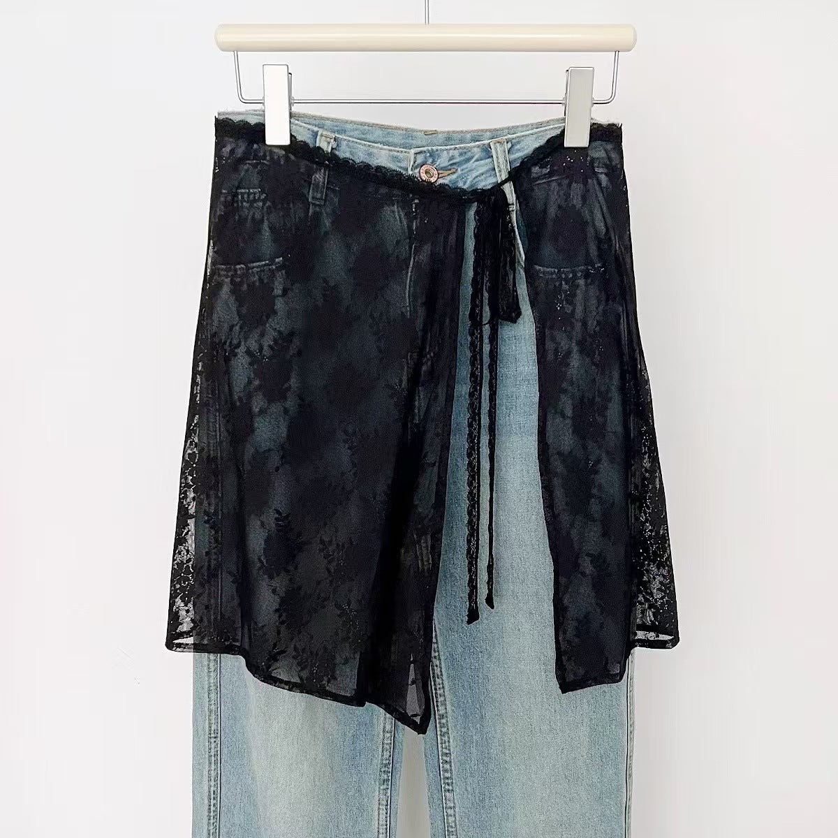 Lace Tie Side Wrap Skirt - DippedShop Wholesale - #9315
