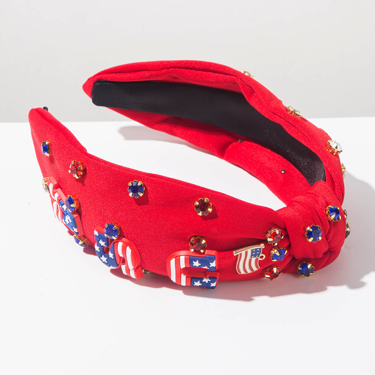 Solid Color USA Flag Patch Hair Band 8AS6HBD58T