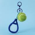 Creative Crochet Tennis Racket Ball Bag Charm Keychain MK2ZCAS6W10BBC68