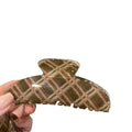 Plaid Acetate Hair Claw - DippedShop Wholesale - #1331