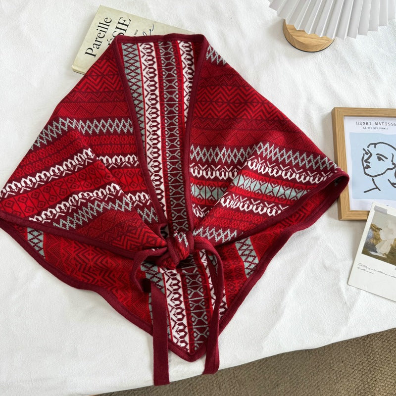 Knit Triangle Shawl - DippedShop Wholesale - #6371