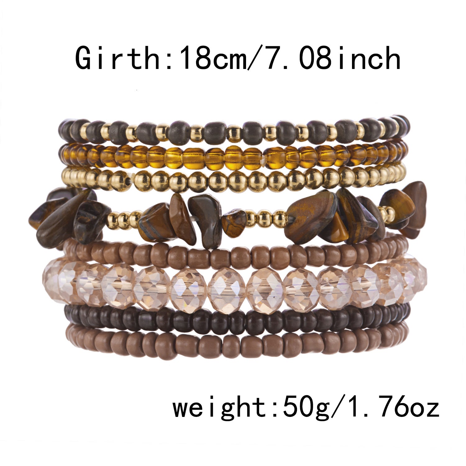 Boho-style Multi Layer Beaded Bracelets 6W6JBR502