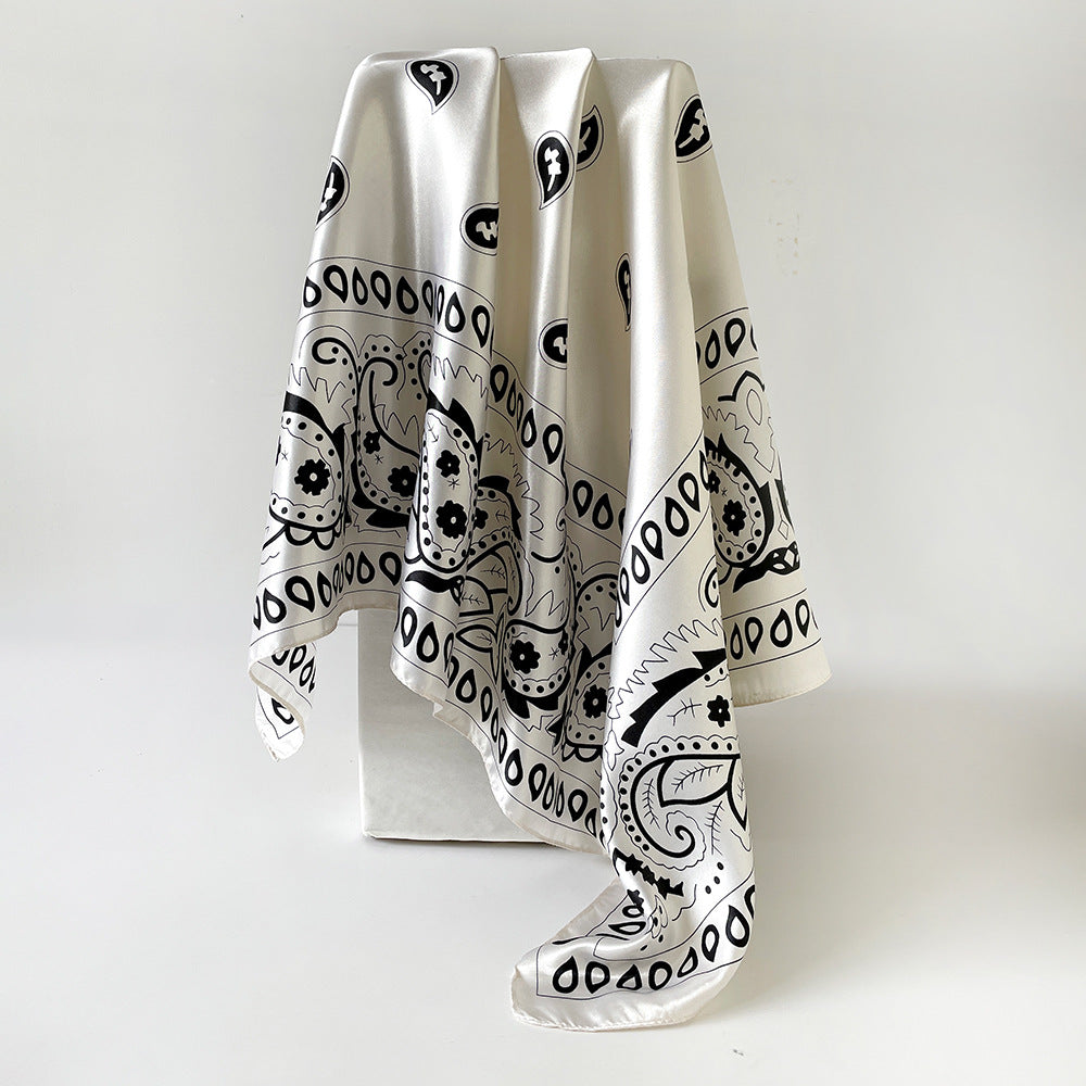 Minimalist Paisley Versatile Square Scarf MK2BW6W6NSI27