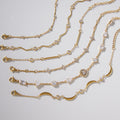 Simple Gola Plated Cubic Zirconia Chain Bracelet 6W6JBR461