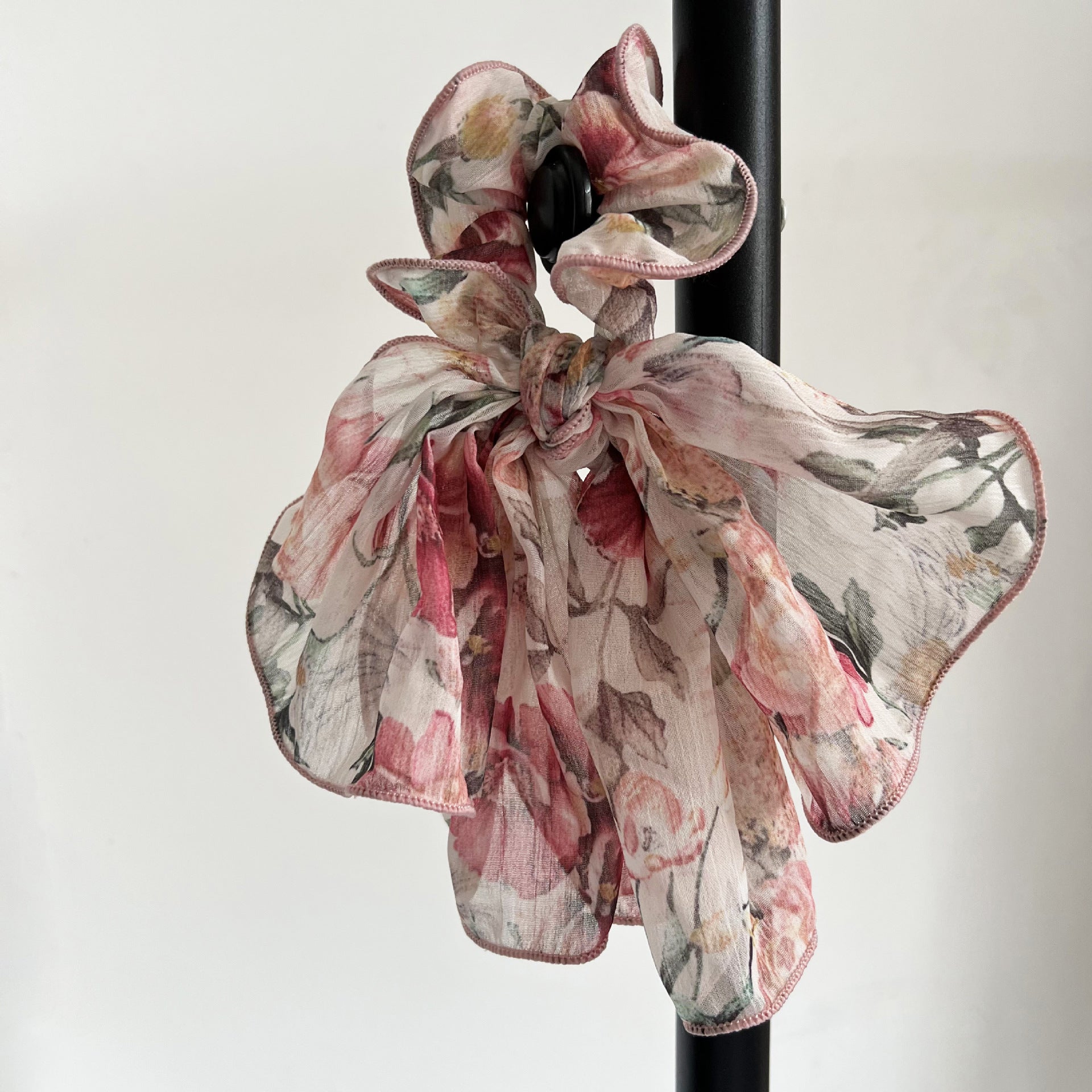 French Style Flower Print Bow Tie Hair Scrunchies MK2BW6W6HSR78