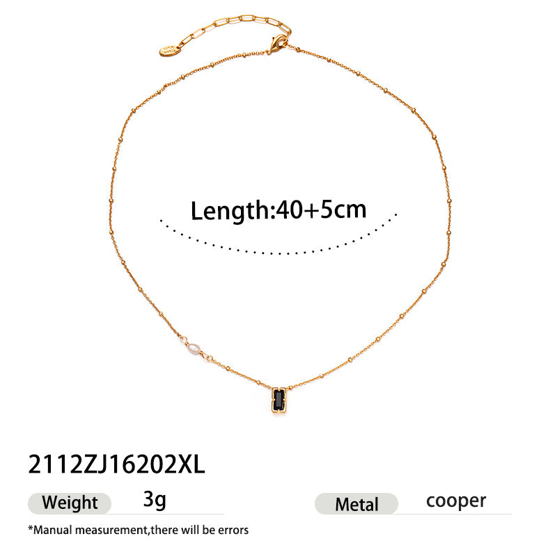 Gold Plated Geometric Pendant Necklace - DippedShop Wholesale - #7811