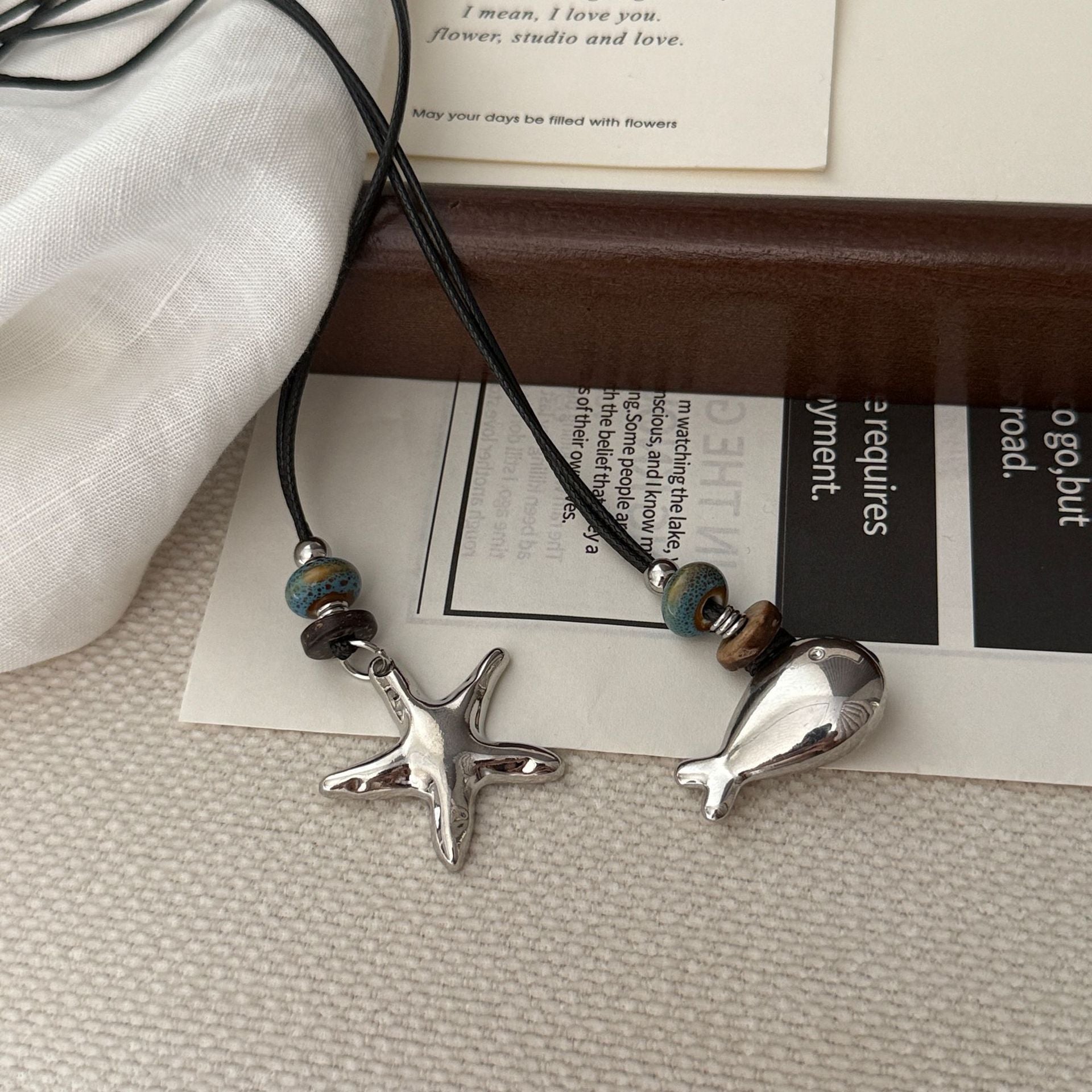 Natural Stones Metal Heart Pendant Necklace 6W6JNC687