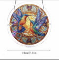 Colorful Stained Glass Style Puzzle Acrylic Suncatcher 6H7HLS181