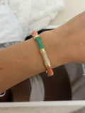 Vintage Enamel Gold Cuff Dripping Oil Bangle Bracelet 6W6JBR609