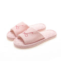 Striped Bow Embroidered Slippers - DippedShop Wholesale - #7907