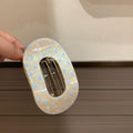 Fashion Heart Print Oval Flat Hair Clip 6W6HCP1669