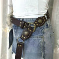 Punk Style Fur Studded Wide Leather Belt 6W6JBT207