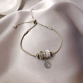 Stylish Gold Plated Rhinestones Heart Pendant Bracelet 6W6JBR708