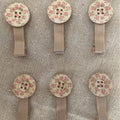 Floral Button Duckbill Hair Clips - DippedShop Wholesale - #5299