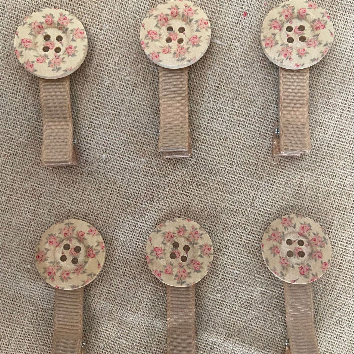 Floral Button Duckbill Hair Clips - DippedShop Wholesale - #5299