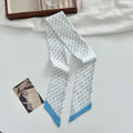 Cute Bowknot Print Narrow Silk Scarf MK2BLW6W6NSI65