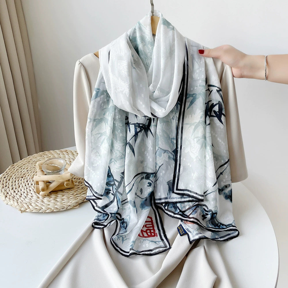 Floral Burnout Shawl - DippedShop Wholesale - #1395