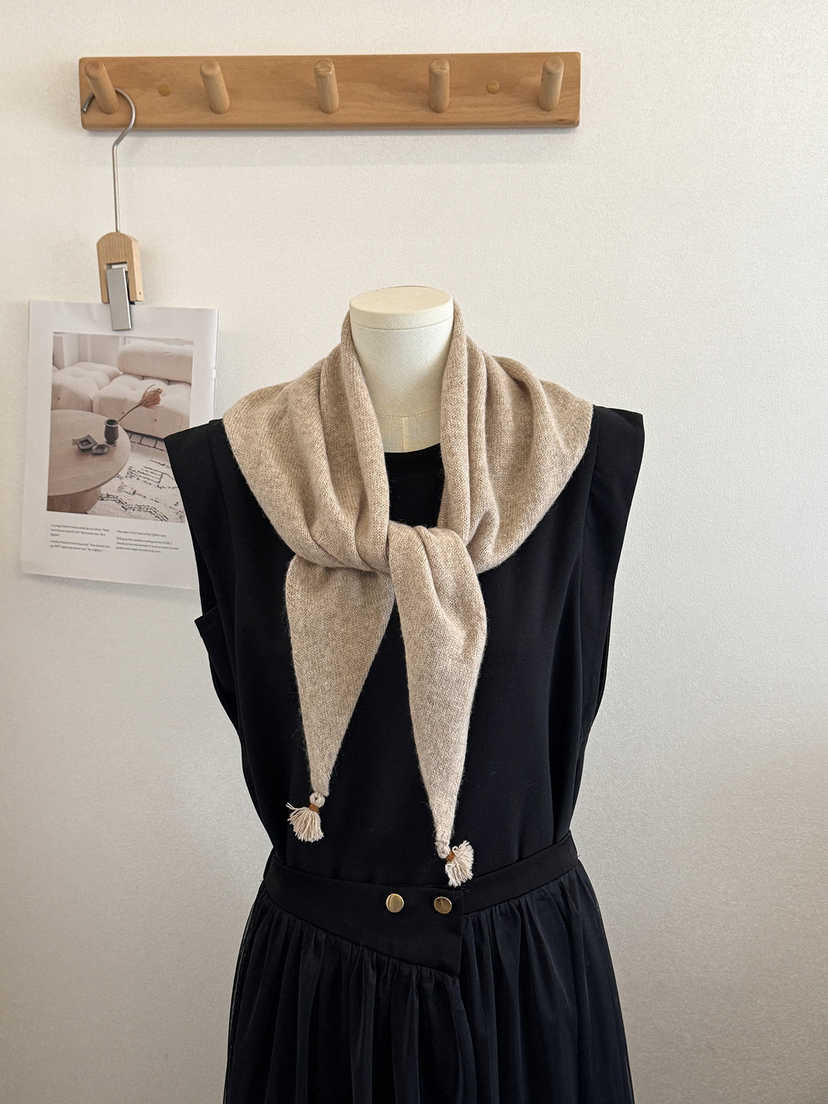 Knit Triangle Scarf - DippedShop Wholesale - #4627
