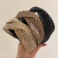 Woven Straw Wide Headband - DippedShop Wholesale - #9683
