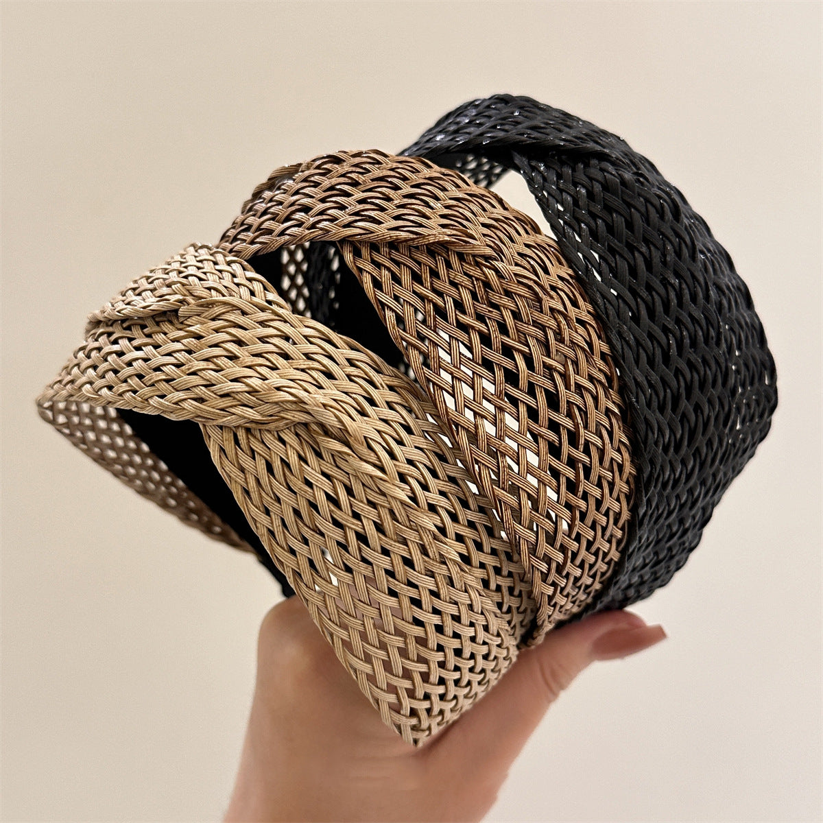 Woven Straw Wide Headband - DippedShop Wholesale - #9683