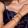 Colorful Beaded Flower Cherry - DippedShop Wholesale - #9475