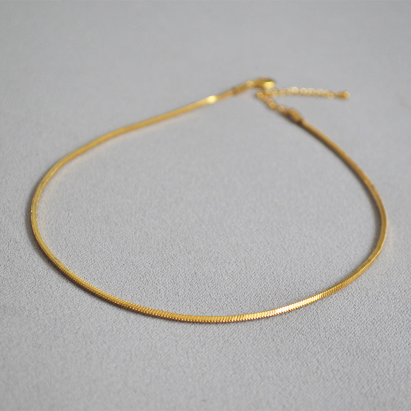 Gold Snake Chain Necklace - DippedShop Wholesale - #7667