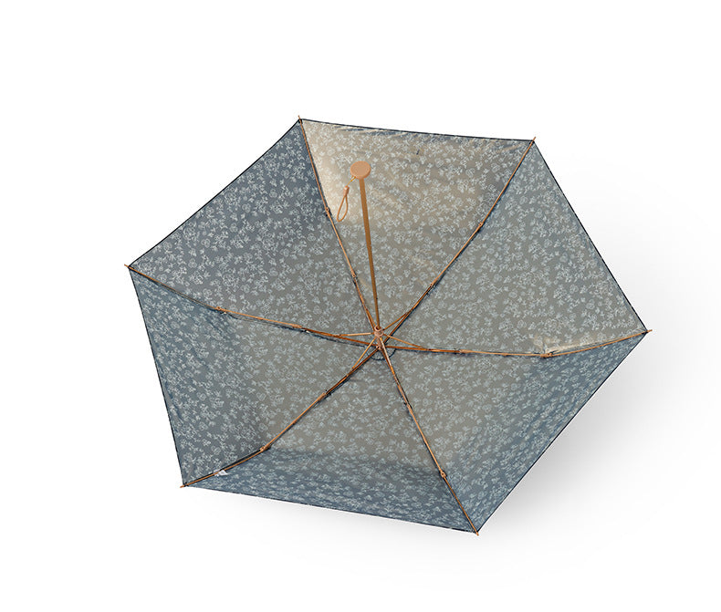 Fresh Floral Print Portable Compact Umbrella DP26UL12