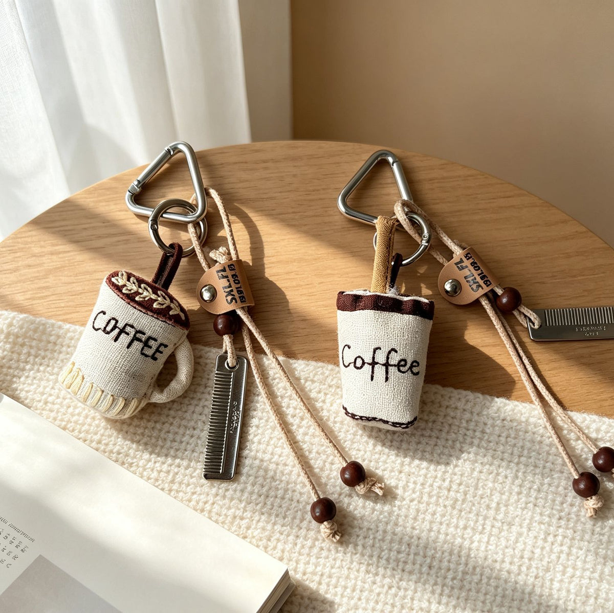 Coffee Cup Plush Bag Charm - DippedShop Wholesale - #2851