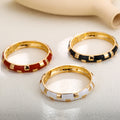 Gold Plated Enamel Bangle - DippedShop Wholesale - #3907
