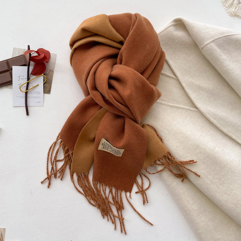 Reversible Fringe Scarf - DippedShop Wholesale - #2339