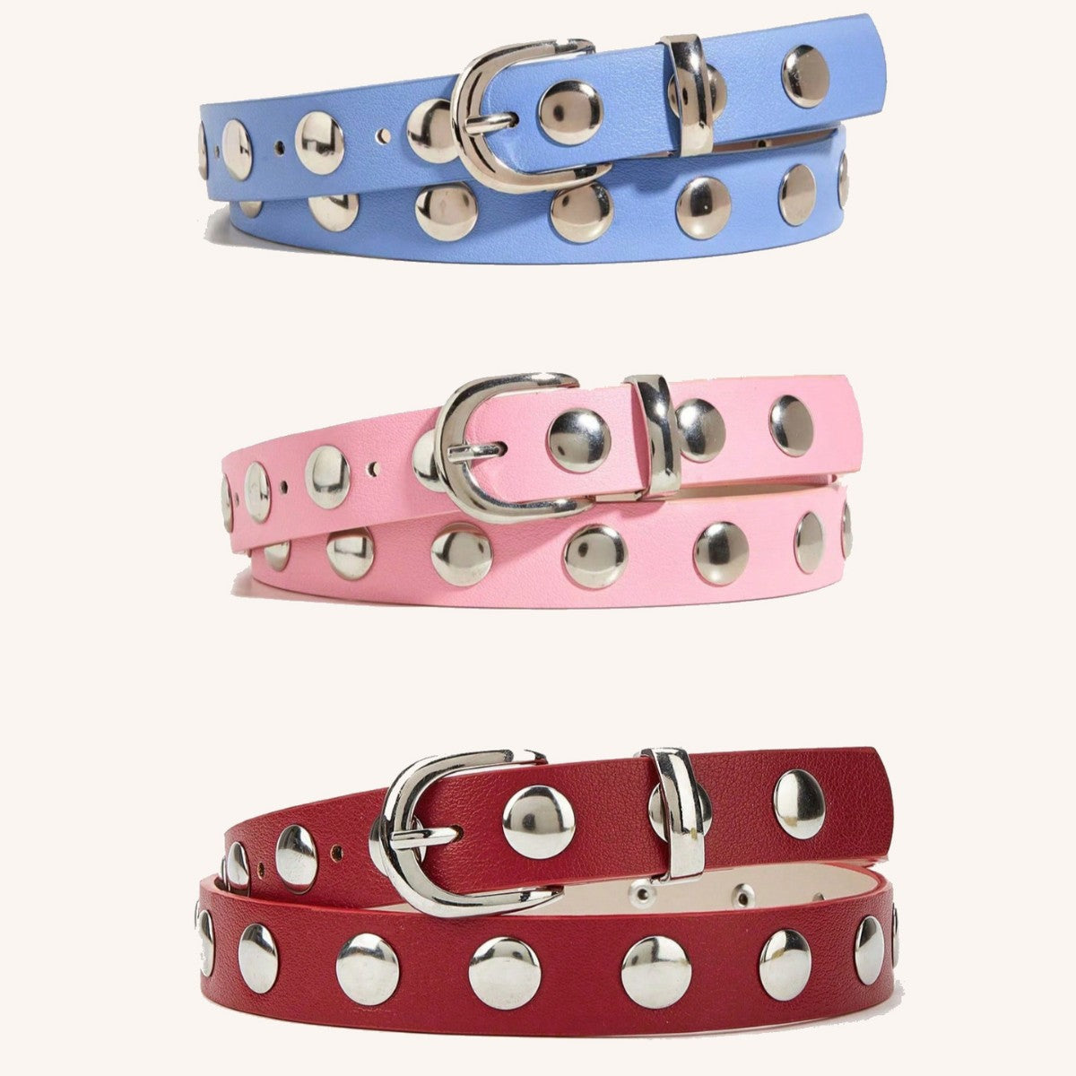 Trendy Punk Style Studded Leather Waist Belt MK2LEEP6W6JBT26