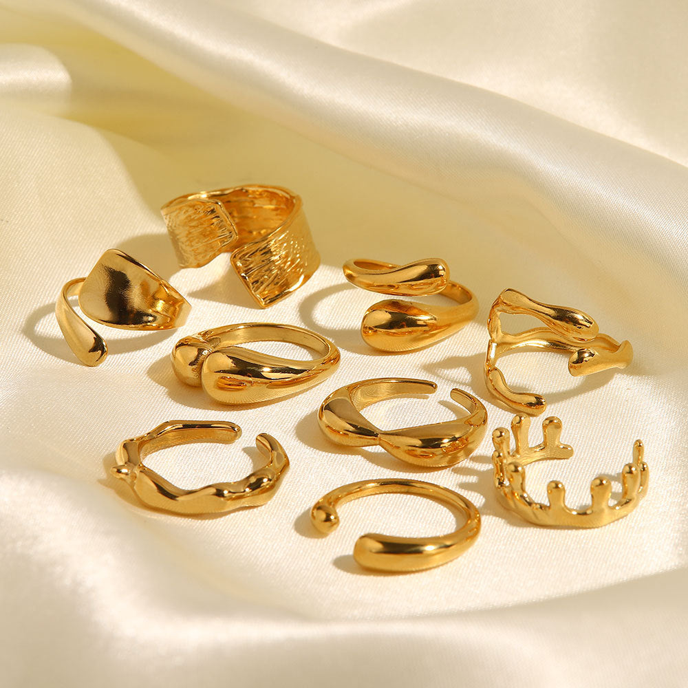 Irregular Adjustable Punk Simple Rings DP25A719
