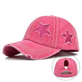 Distressed Star Baseball Cap - DippedShop Wholesale - #9331